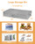 2 Pack Underbed Storage Container Bags With Lid, Foldable Sturdy Clothes Storage Drawer Organizer W/ 3 Handles