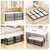 Wisuce Bamboo Under Bed Storage Containers- Underbed Organizer with Wheels with Large Dust Bag,2 Packs,Black