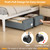 Under Bed Storage Containers with Wheels for Underneath Small Spaces Dorms, Blankets (2 Pack, Grey,