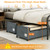 Under Bed Storage Containers with Wheels for Underneath Small Spaces Dorms, Blankets (2 Pack, Grey,