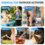 Camping Shower, Outdoor Shower Kit, Hose, Spray Gun & Folding Bucket