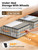 2-Pack Under Bed Storage Bins with Wheels and 4 Vacuum Seal Bags, Heavy Duty 80lbs Capacity,7.9" Height Clear Lid Organizer for Dorm Bedroom