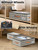 2-Pack Under Bed Storage Bins with Wheels and 4 Vacuum Seal Bags, Heavy Duty 80lbs Capacity,7.9" Height Clear Lid Organizer for Dorm Bedroom