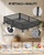 Under Bed Storage With Wheels, 2 Pack Foldable Pattern Carved Metal Under Bed Storage Containers, 60L Rolling Underbed Storage