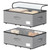 EE-RoomWorld Under Bed Storage with Wheels, No Assemble Required 12 inches height Under Bed Storage bins,Large capacity