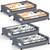 4 Pack Under The Bed Storage Bins, Under Organizer with Clear Lids-60L Rolling Underbed Storage For Clothes, Shoes...