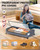 4 Pack Under The Bed Storage Bins, Under Organizer with Clear Lids-60L Rolling Underbed Storage For Clothes, Shoes...