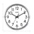 Sharp Atomic Analog Wall Clock - 12" Silver Brushed Finish Sets Automatically- Battery Operated