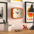 JONES CLOCKS® Movie wall Clock | Retro Rectangular Clock | 10 inch | Orange | Cool mid-Century Designer Look for Kitchen, Living Room or Office