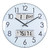 Nbdeal 13-Inch Analog Silent Wall Clock with Calendar Temperature & Humidity (White)