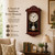 Clockswise Vintage Grandfather-Style Wall Clock with Wood-Effect Plastic Pendulum, Battery-Operated - for Home Decor, Living Room