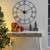 CLXEAST 30 Inch Oversized Roman Numeral Decorative Black Metal Wall Clock for Living Room Decor