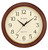 Bulova Atomic Time 2 Analog Wall Clock C5004 | 12.4" Wooden Frame, Sets Time Automatically