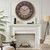CLXEAST 24 Inch  Antique Gold Metal Roman Numeral Wall Clocks for Farmhouse Living Room Decor