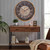 CLXEAST 24 Inch  Antique Gold Metal Roman Numeral Wall Clocks for Farmhouse Living Room Decor