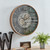 CLXEAST 24 Inch Large Moving Gear Wall Clock for Farmhouse Living Room Deco