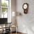 Pendulum Wall Clock Battery Operated, Imitation Wood Plastic Regulator Clock with Pendulum,Vintage Decorative Wall Clocks for Living Room