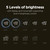 mooas Full Moon LED Silent Wooden Digital Wall Clock with Remote Control, Decorative Office Livingroom