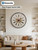 Homestia Large Wall Clock, Non Ticking Silent Battery Operated Clock, Classical Metal Minimalist Roman Numeral Dial, Large Clock Wall for Living Room, Kitchen, Bedroom, Office – Housewarming Gift