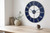 Bulova Blue Steel Oversize Wall Clock |Model C4809, 27" Diameter | Sleek Silver and Blue Finish