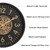 CLXEAST 21 Inch Moving Gear Wall Clock, Large Regular Arabic Numeral Wall Clocks for Living Room Decor