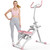 Stair Stepper for Home,Vertical Climber Step Machine with Stable Triangular Frame, 3-level Handrail Height & Resistance & Pedal Adjustment,LCD Monitor, Device Holder, Smooth Motion, 300 LBS White Pink
