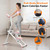Stair Stepper for Home,Vertical Climber Step Machine with Stable Triangular Frame, 3-level Handrail Height & Resistance & Pedal Adjustment,LCD Monitor, Device Holder, Smooth Motion, 300 LBS White Pink