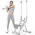 Stair Stepper for Home,Vertical Climber Step Machine with Stable Triangular Frame, 3-Level Resistance & Pedal Adjustment,LCD Monitor, Device Holder, Detachable Handrail, 300 LBS White