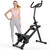 Stair Stepper for Home,Vertical Climber Step Machine with Stable Triangular Frame, 3-Level Handrail Height & Resistance & Pedal Adjustment,LCD Monitor, Device Holder, Smooth Motion, 300 LBS Black