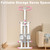 KINMAC Stair Stepper with Adjustable Resistance for Home - Upgrade Climber Workout Machine with LCD Tracking & Space-Saving Design | Ideal for Home Gym, Apartment & Office (White Pink)