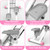 Borcolo Stair Stepper for Home, Vertical Climber Machine for Full-Body Exercise, Portable Stair Home-Upgrade Climber Fitness Equipment with Stable Frame Adjustable Handlebar for Women Men, Pink