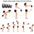 F2C Kettlebell Sets 4 Piece Strength Training KettleBells Weight Set 5lb, 10lb, 15lb, 20lb HDPE Coated Concrete Kettle bell Core Training or Women & Men for Full Body Workout & Exercise Fitness