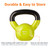 Amazon Basics Vinyl Coated Cast Iron Kettlebell for Training, 12 Pounds, Wide Handle, Home Workout Equipment, Yellow
