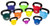 Fitvids All-Purpose Color Vinyl Coated Kettlebell, 5-50 Pounds, Yellow