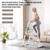 Foldable Stair Stepper Exercise Machine with Handlebar, Adjustable Resistance Quiet Climber with Timer & Phone Holder, Cardio Fitness Equipment for Home Gym, White UUU