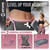 Step Aerobics Platform Set with Weighted Vest & Measuring Tape, Aerobic Steppers for Exercise at Home, Adjustable Height 2 Level Risers Workout Stepper with Non-Slip Surface, Pink Grey