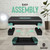 Step Aerobics Platform Set with Weighted Vest & Measuring Tape, Aerobic Steppers for Exercise at Home, Adjustable Height 2 Level Risers Workout Stepper with Non-Slip Surface, Green Black