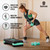 Step Aerobics Platform Set with Weighted Vest & Measuring Tape, Aerobic Steppers for Exercise at Home, Adjustable Height 2 Level Risers Workout Stepper with Non-Slip Surface, Green Black