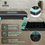 Green Black Exercise Step Platform Set with Kettlebell & Measuring Tape, Adjustable Height 2 Level Risers Workout Step Trainer, Aerobic Steppers for Home Gym Exercise Fitness Workout