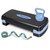 Blue Black Exercise Step Platform Set with Kettlebell & Measuring Tape, Adjustable Height 2 Level Risers Workout Step Trainer, Aerobic Steppers for Home Gym Exercise Fitness Workout