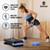 Blue Black Exercise Step Platform Set with Kettlebell & Measuring Tape, Adjustable Height 2 Level Risers Workout Step Trainer, Aerobic Steppers for Home Gym Exercise Fitness Workout