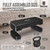 Black Exercise Step Platform Set with Kettlebell & Measuring Tape, Adjustable Height 2 Level Risers Workout Step Trainer, Aerobic Steppers for Home Gym Exercise Fitness Workout