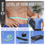 Aerobic Step Platform Set with Ankle Weights & Measuring Tape, Exercise Steppers for Home Gym Exercise Fitness, Adjustable Height 2 Level Risers Workout Step Platform Trainer, Blue Black
