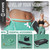 Aerobic Step Platform Set with Ankle Weights & Measuring Tape, Exercise Steppers for Home Gym Exercise Fitness, Adjustable Height 2 Level Risers Workout Step Platform Trainer, Green Black