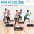 MIIUDGIG 18'' Adjustable Aerobic Step Platform, Adjustable Fitness 4-6in Exercise Stepper Workout with 2 Risers, Aerobics Stepper Workout Stepper for Home Gym Cardio Strength & Training (Blue)