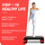 GYMMAGE Aerobic Exercise Stepper - Adjustable Height Workout Platform, 26.5" Step Deck with 4", 6", 8" Risers, Women's Home Gym Cardio Fitness