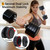 Adjustable Dumbbell Set of 2 Total 20 Lbs 4-in-1 Each 4lb 6lb 8lb 10lb 1s-Adjust Dual-Stable Free Weights for Women Men Home Gym Outdoor Workouts (black [20LBS Total])