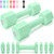 Adjustable Dumbbells Set, 4 in 1 Hand Weights Set for Women Men 10 LB Dumbbell Pair Each 2lbs 3lbs 4lbs 5lbs Weights Dumbbells Set with TPU Soft Rubber Handle for Home Gym Exercise Fitness -Green