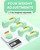 Adjustable Dumbbells Set, 4 in 1 Hand Weights Set for Women Men 10 LB Dumbbell Pair Each 2lbs 3lbs 4lbs 5lbs Weights Dumbbells Set with TPU Soft Rubber Handle for Home Gym Exercise Fitness -Green