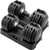 CAP ADJUSTABELL® 55 lb Pair of Adjustable Dumbbells with Contoured Full Rotation Handle, Honeycomb Chrome and Black Handle